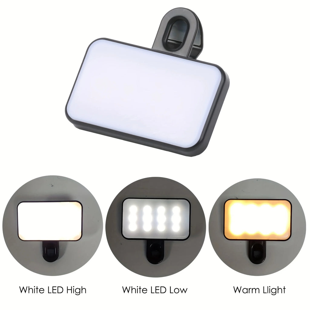 Mini Lampe Selfie Clip LED – Lumière d’Appoint pour Smartphone & Visio