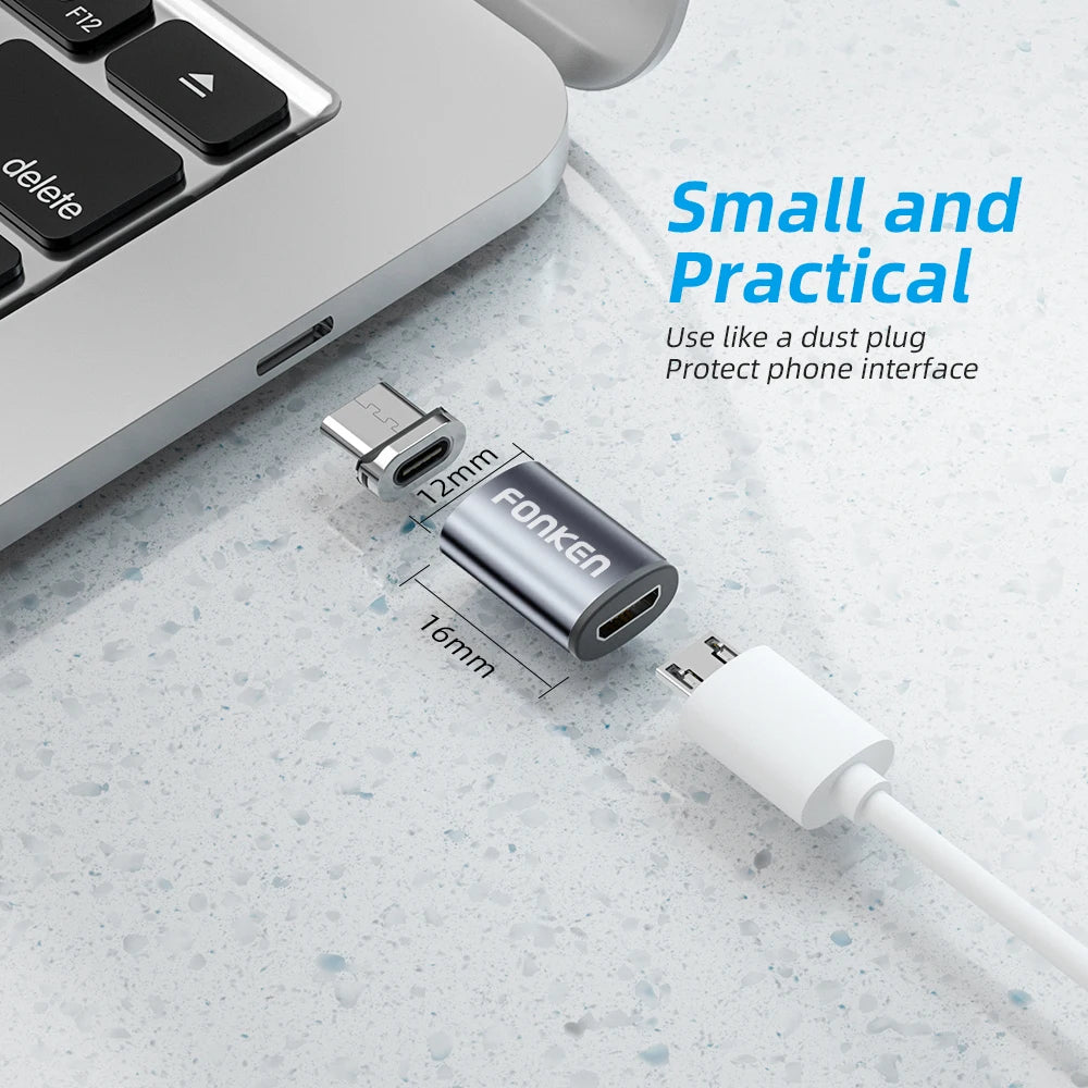 Câble de Charge Magnétique Universel – USB-C, Micro-USB & Lightning