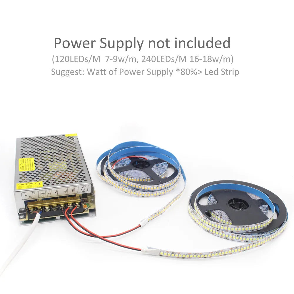 Ruban LED SMD 2835 – Bande Lumineuse Flexible Blanc Chaud 1M à 5M