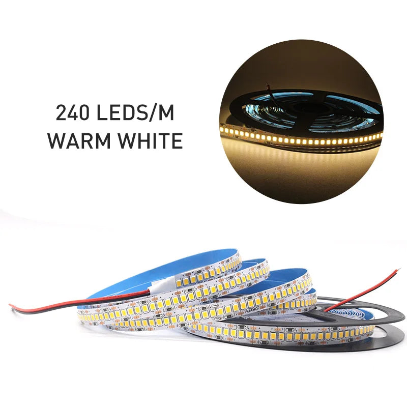 Ruban LED SMD 2835 – Bande Lumineuse Flexible Blanc Chaud 1M à 5M