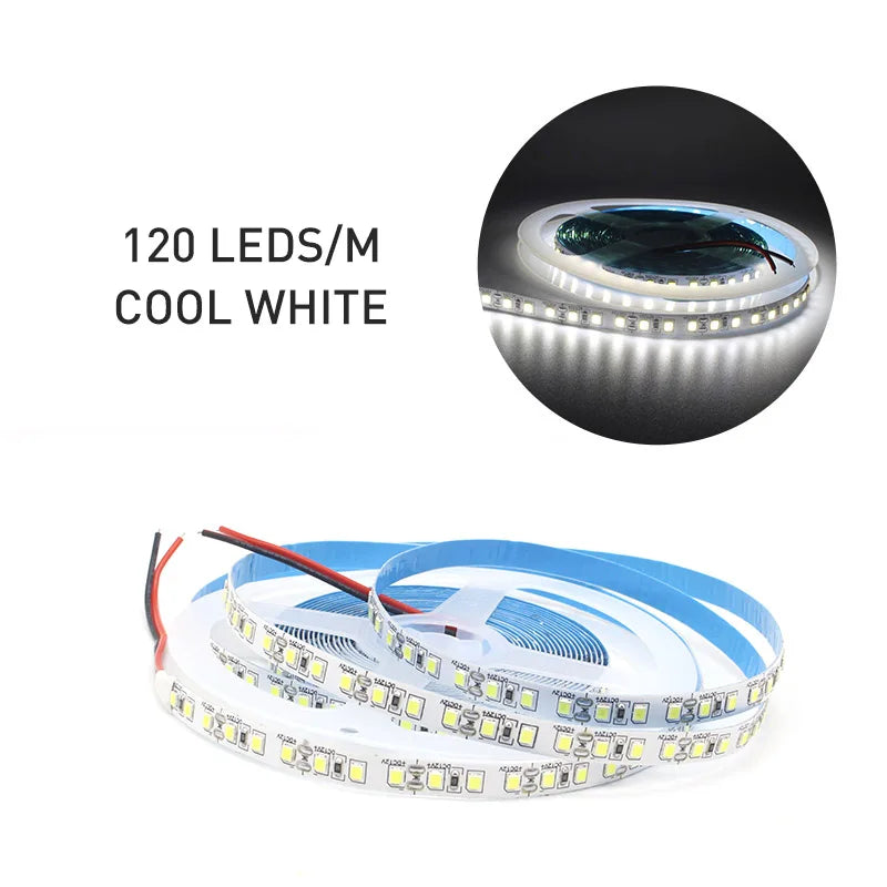 Ruban LED SMD 2835 – Bande Lumineuse Flexible Blanc Chaud 1M à 5M