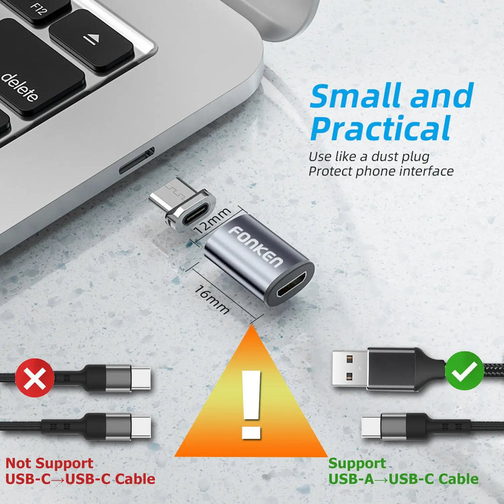 Câble de Charge Magnétique Universel – USB-C, Micro-USB & Lightning