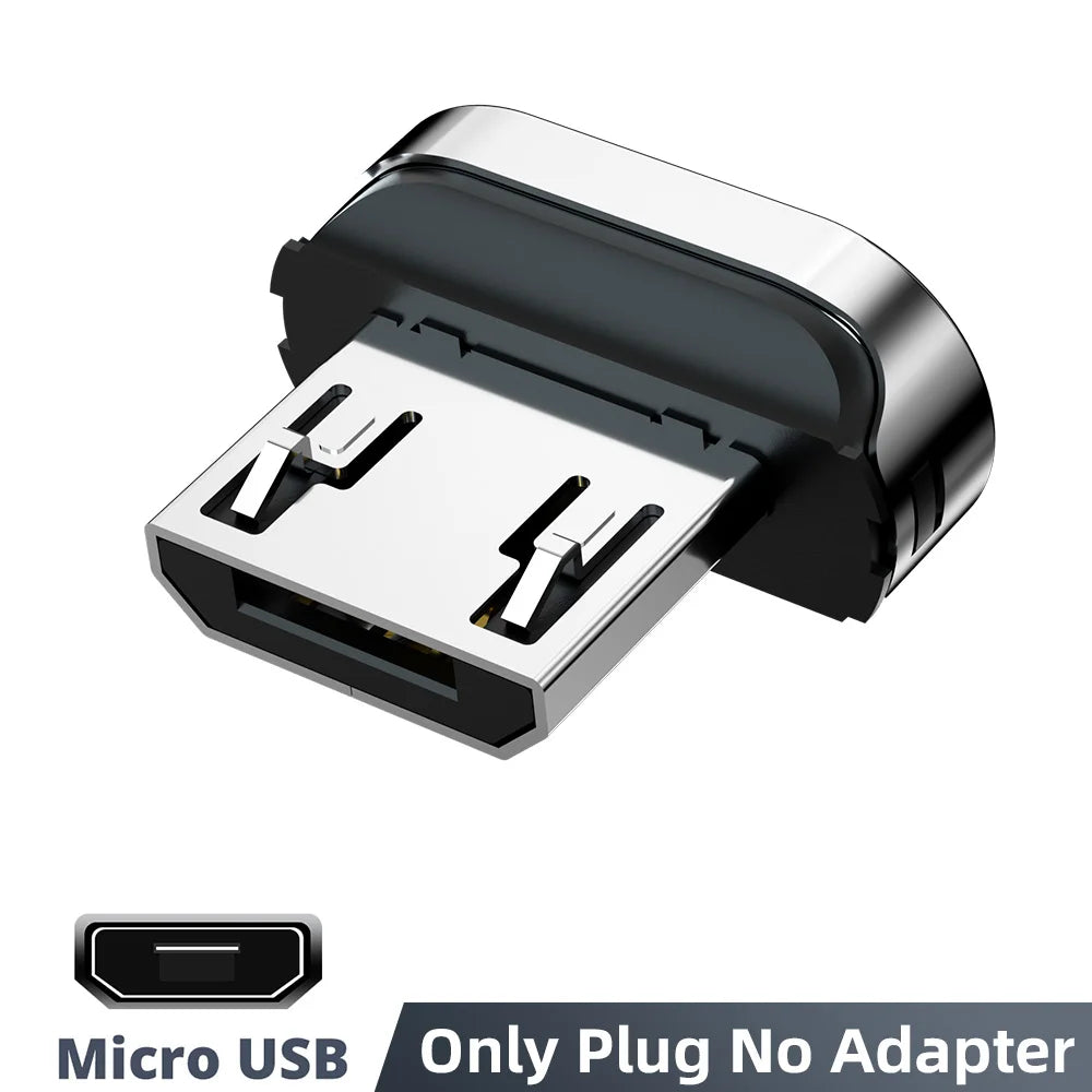 Câble de Charge Magnétique Universel – USB-C, Micro-USB & Lightning