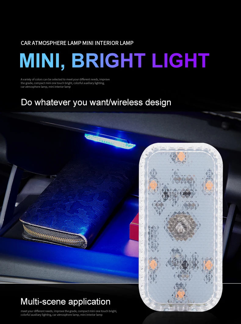 Mini Lampe LED Tactile Sans Fil – Rechargeable, Placard & Chevet