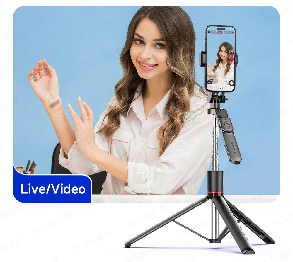 Perche Selfie Trépied 360° avec Télécommande Bluetooth – Photo & Vidéo Smartphone