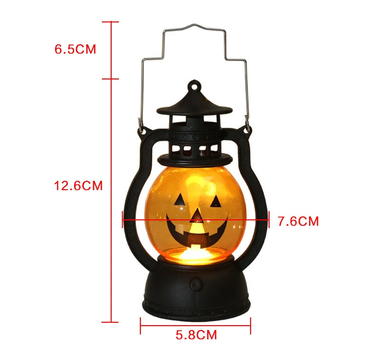 Lanterne LED Halloween – Citrouille & Fantôme
