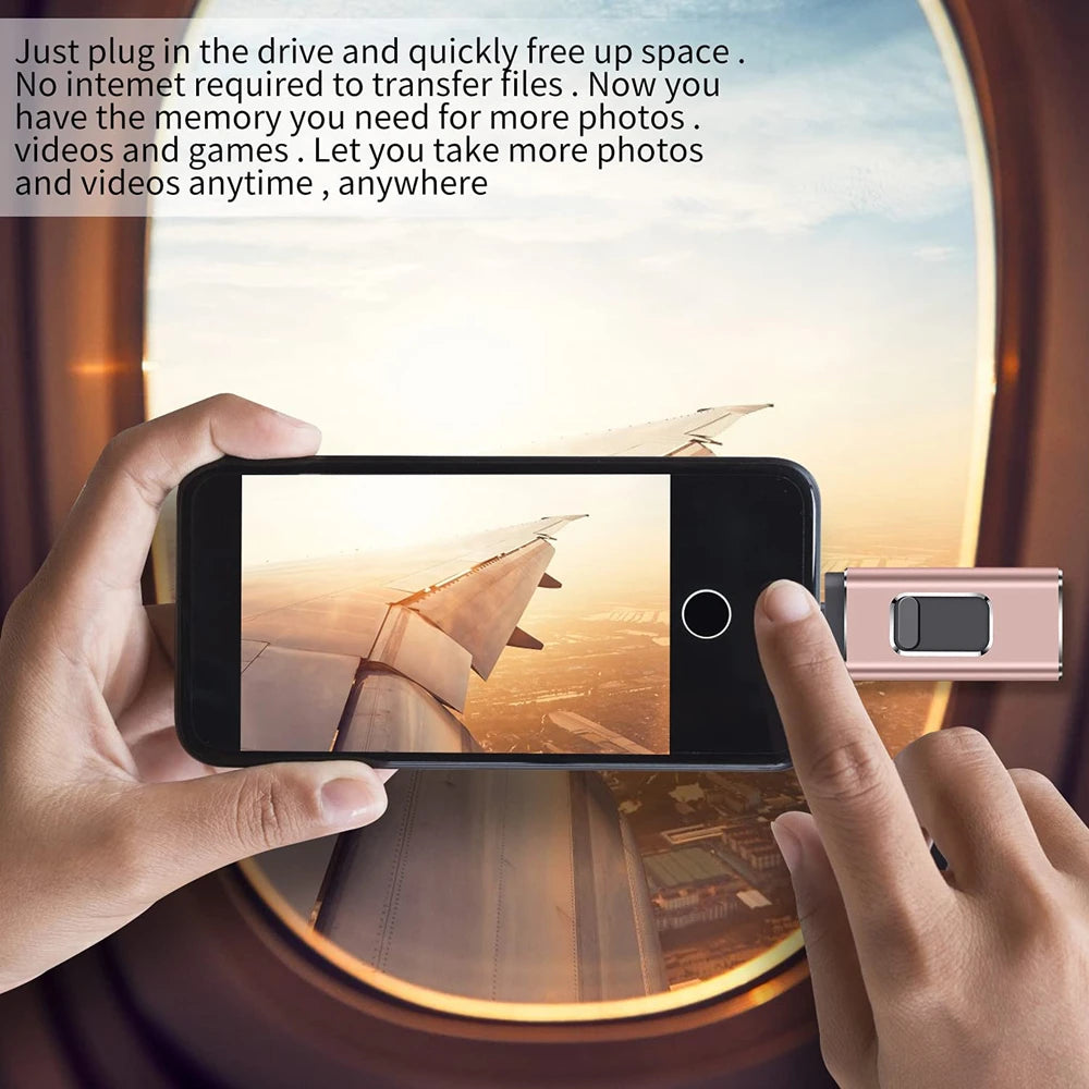 Clé USB 3-en-1 pour iPhone & Android – Stockage Externe 32 Go à 256 Go