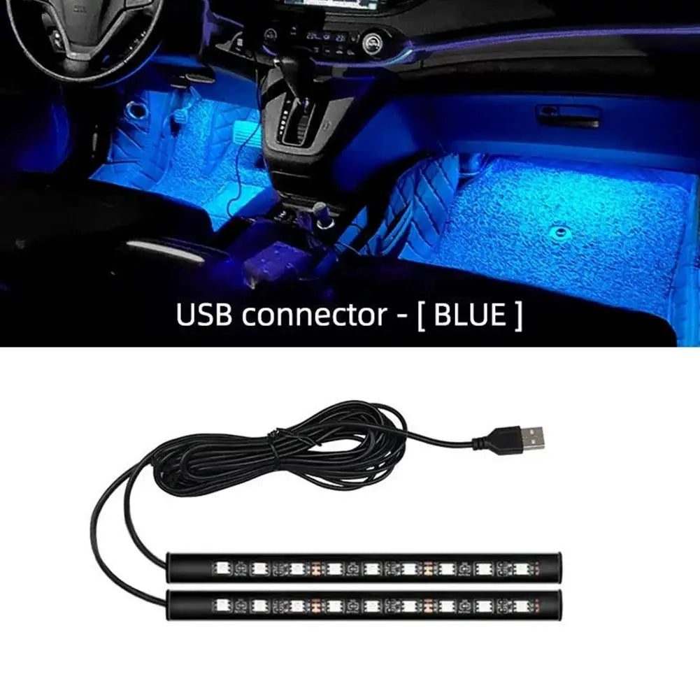 Bande LED Ambiance pour Voiture – Éclairage Décoratif Sol USB