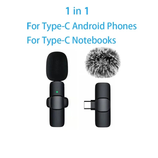 Micro Cravate Sans Fil Compact – Clip-on pour Smartphone, YouTube & TikTok
