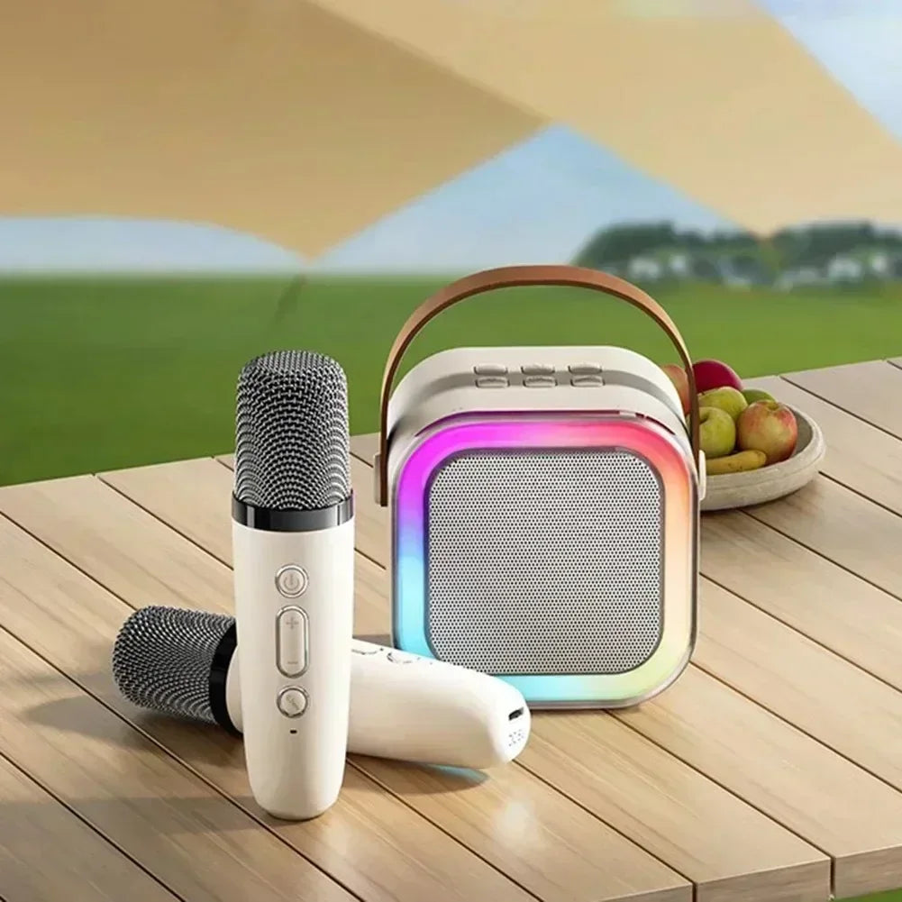 Mini Enceinte Karaoké Bluetooth RGB avec Micro(s) sans Fil