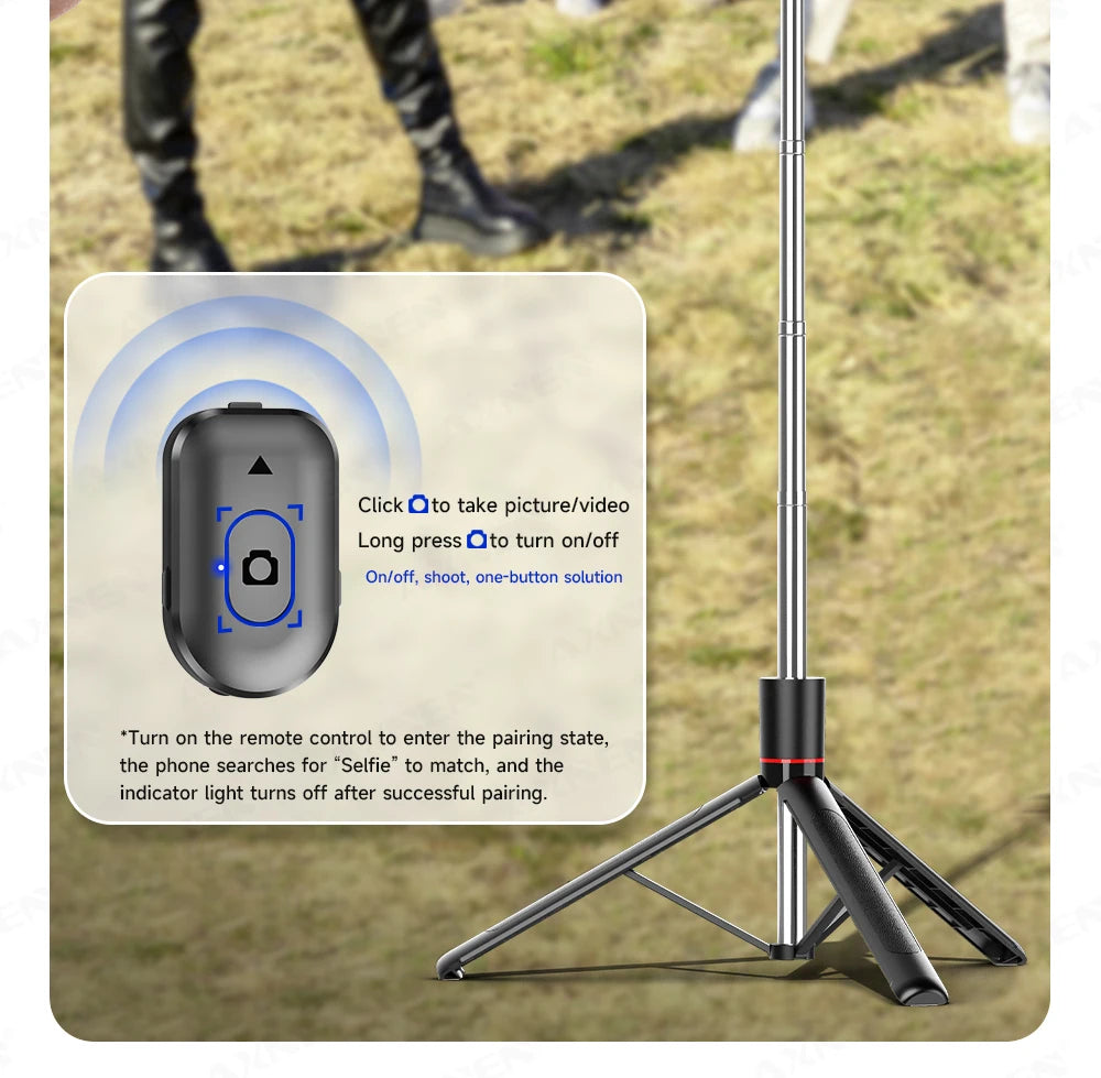 Perche Selfie Trépied 360° avec Télécommande Bluetooth – Photo & Vidéo Smartphone