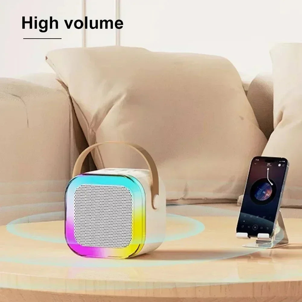 Mini Enceinte Karaoké Bluetooth RGB avec Micro(s) sans Fil
