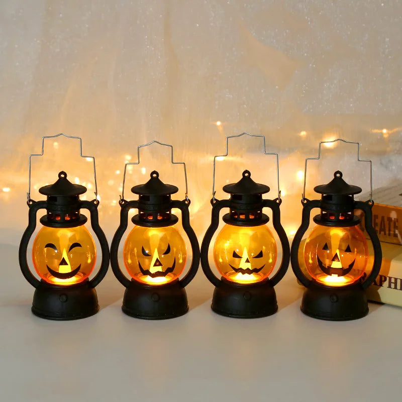 Lanterne LED Halloween – Citrouille & Fantôme