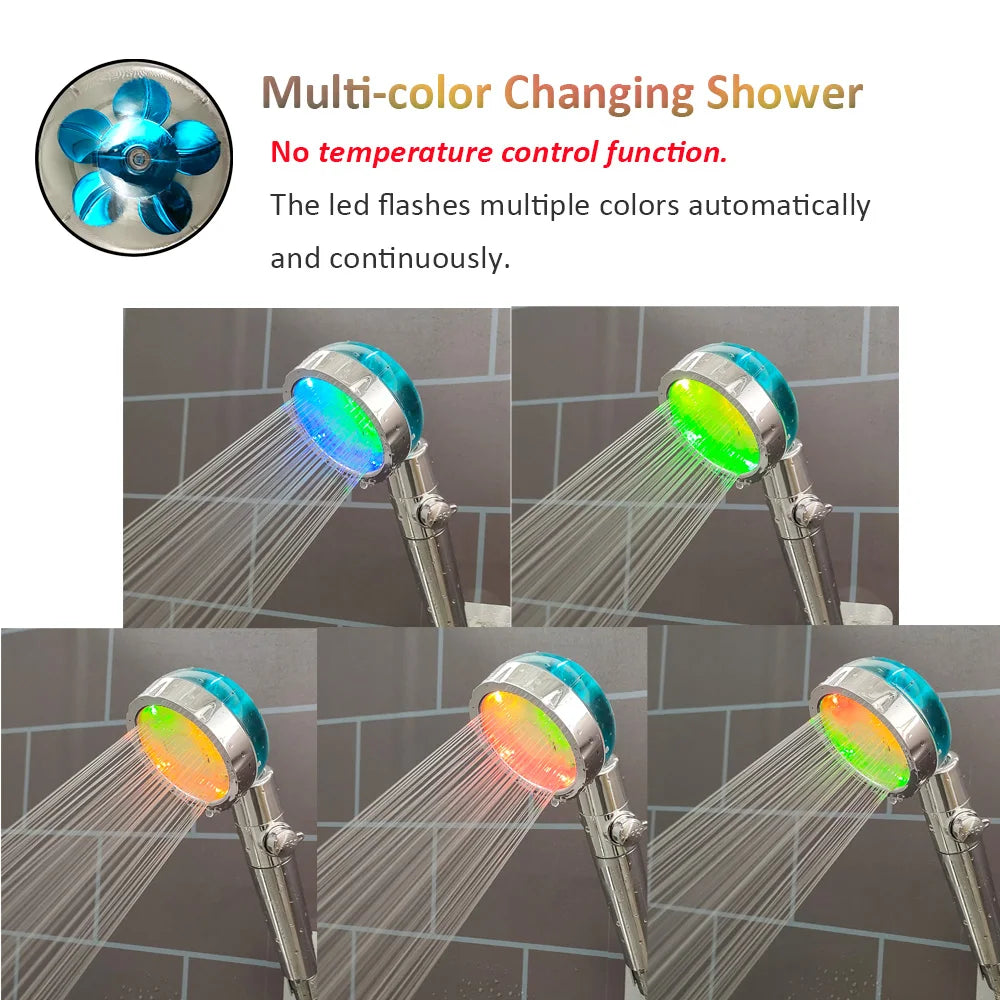 Pommeau de Douche LED Multicolore – Arrêt d’Eau Intégré & Couleurs selon Température