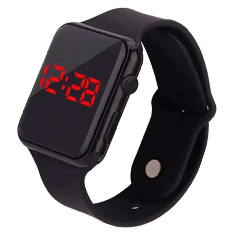 Montre digital LED Sport-Bracelet Silicone Noir