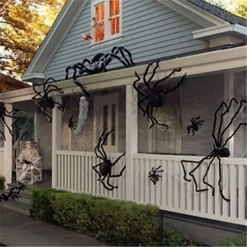 Grande Araignée Noire Halloween – Décoration 30 à 200 cm