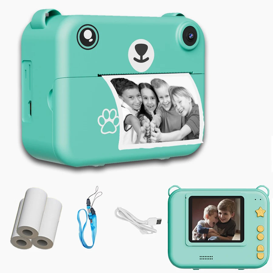 Appareil photo enfant avec impression instantanée 1080p