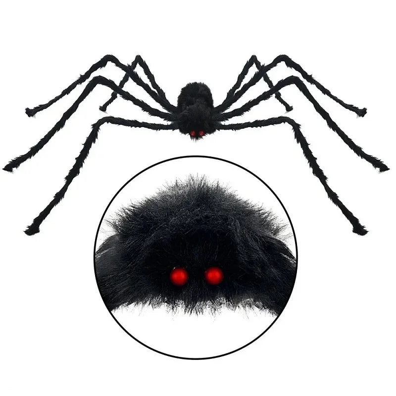 Grande Araignée Noire Halloween – Décoration 30 à 200 cm