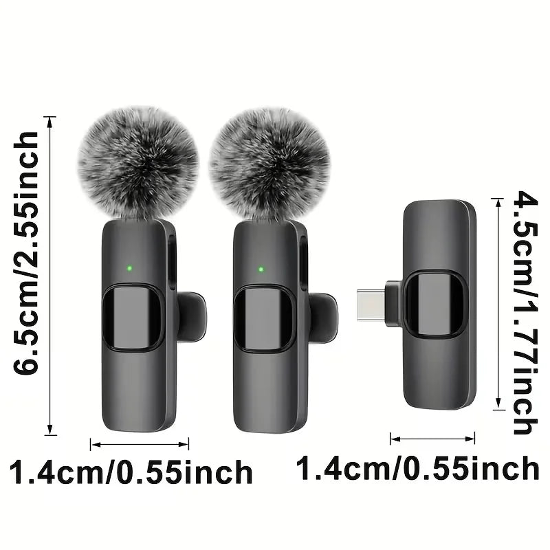 Micro Cravate Sans Fil Compact – Clip-on pour Smartphone, YouTube & TikTok