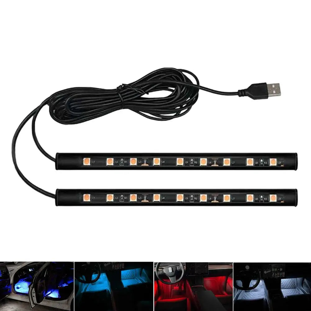 Bande LED Ambiance pour Voiture – Éclairage Décoratif Sol USB