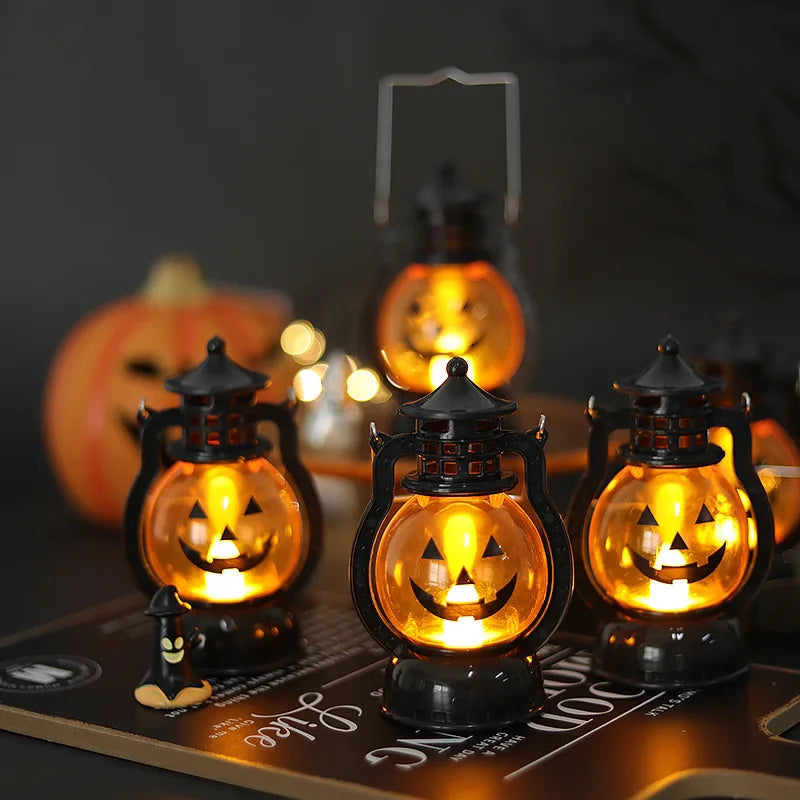 Lanterne LED Halloween – Citrouille & Fantôme