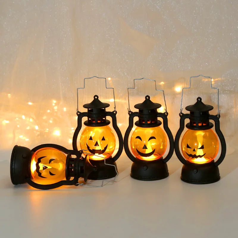 Lanterne LED Halloween – Citrouille & Fantôme