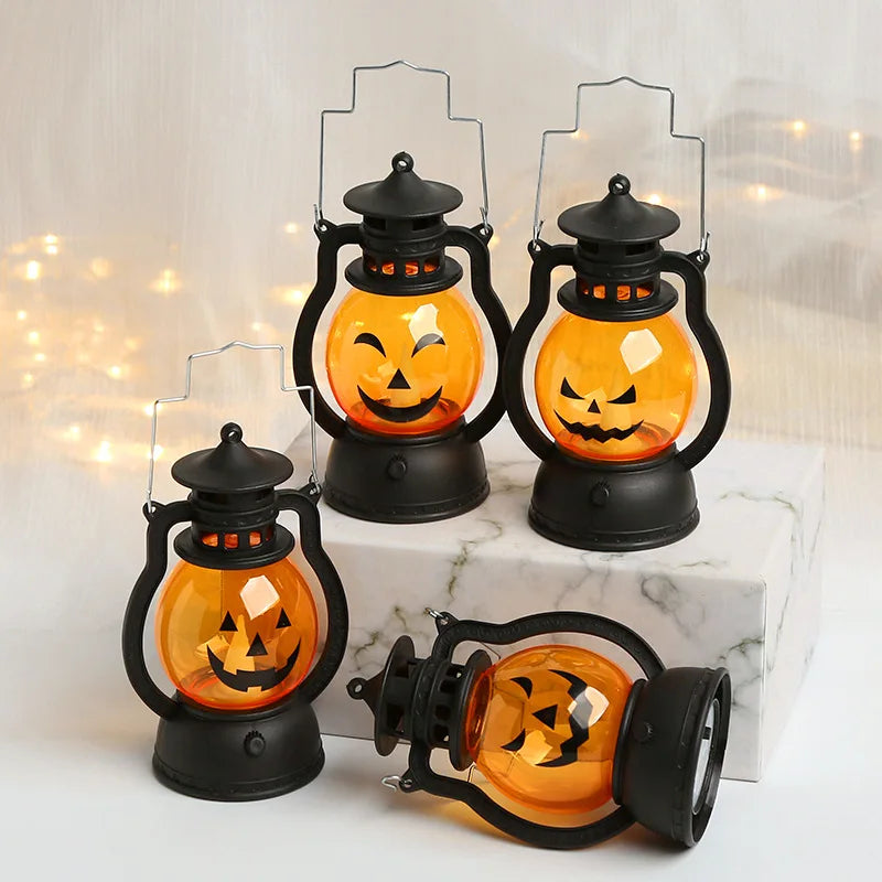 Lanterne LED Halloween – Citrouille & Fantôme