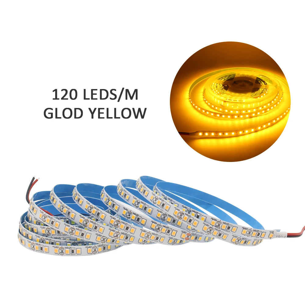 Ruban LED SMD 2835 – Bande Lumineuse Flexible Blanc Chaud 1M à 5M