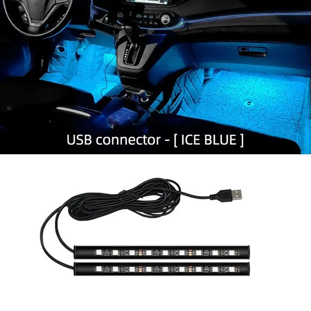 Bande LED Ambiance pour Voiture – Éclairage Décoratif Sol USB