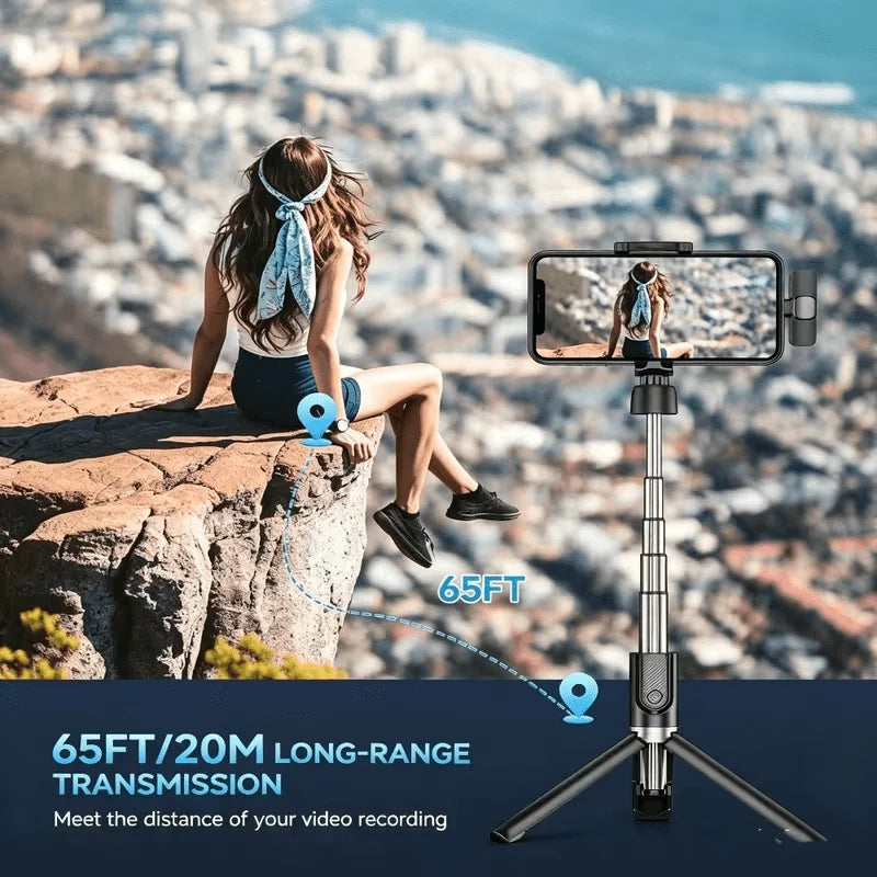 Micro Cravate Sans Fil Compact – Clip-on pour Smartphone, YouTube & TikTok