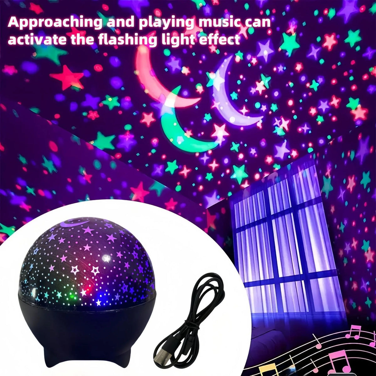 Projecteur LED Ciel Étoilé Galaxie RGB – Veilleuse Ambiance Chambre & Gaming