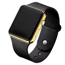 Montre digital LED Sport-Bracelet Silicone Noir