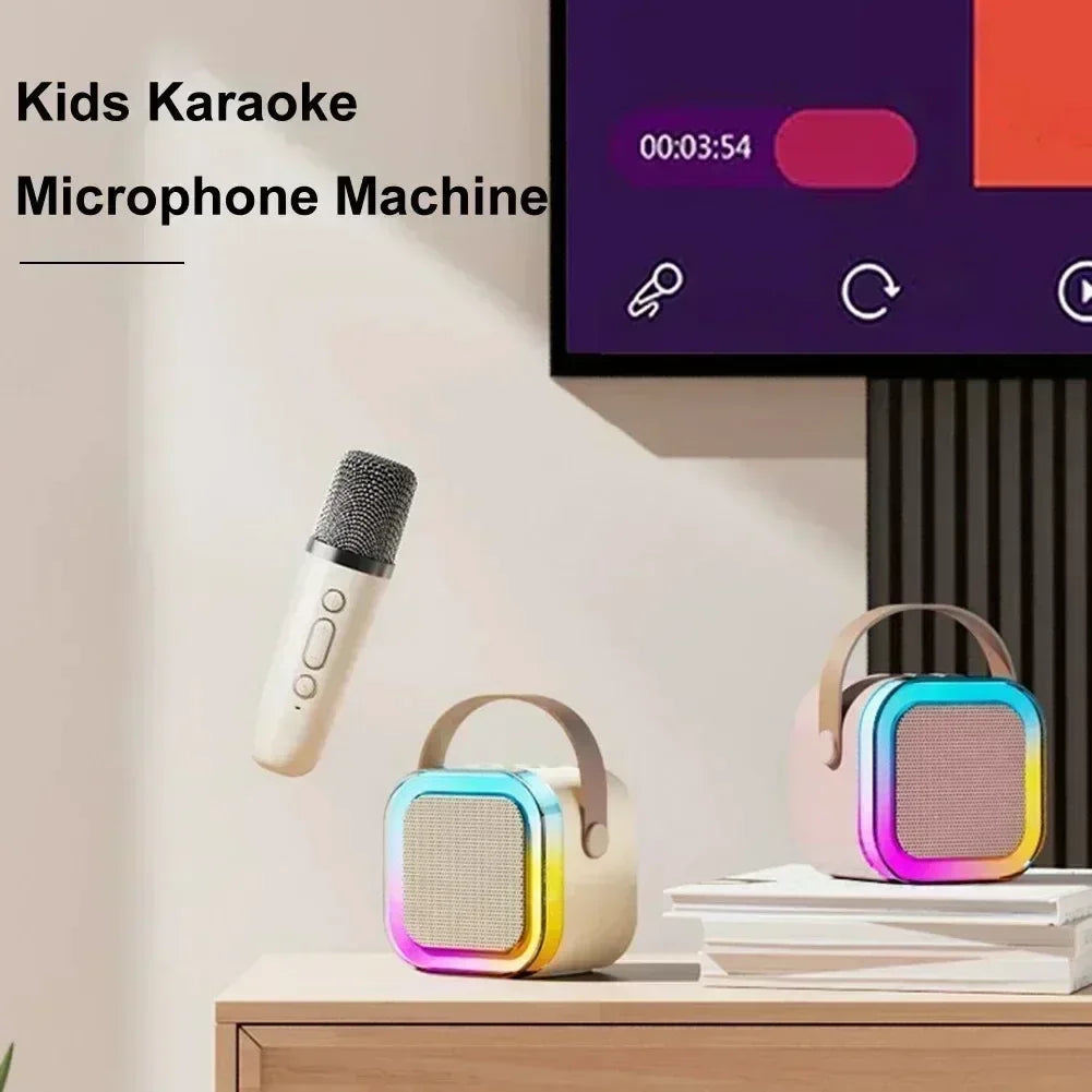 Mini Enceinte Karaoké Bluetooth RGB avec Micro(s) sans Fil