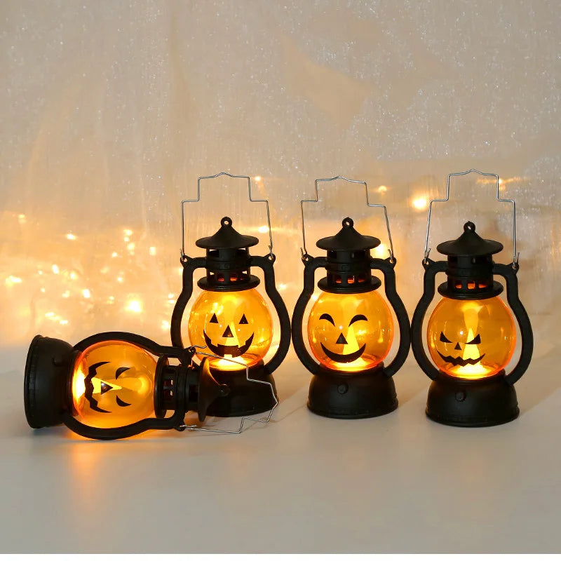 Lanterne LED Halloween – Citrouille & Fantôme