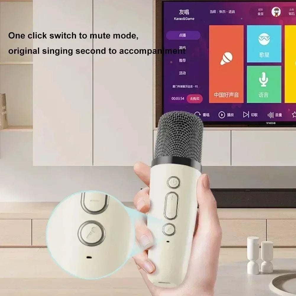 Mini Enceinte Karaoké Bluetooth RGB avec Micro(s) sans Fil