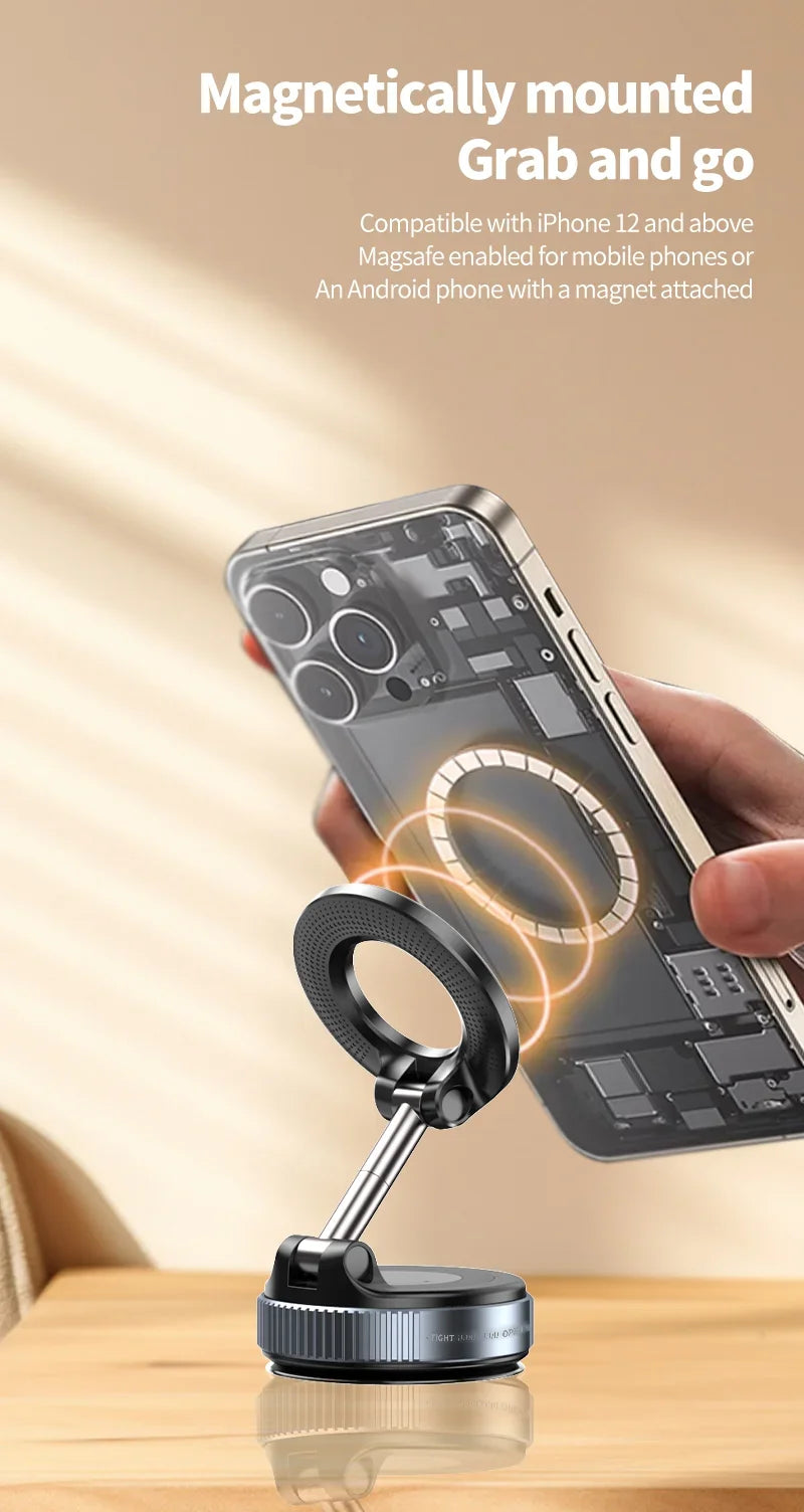 Support Téléphone Magnétique Multi-Angles – Ventouse Puissante, Bureau & Voiture