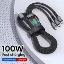 cable  de charge rapide 3 en 1 USB     type C Micro USB lightning