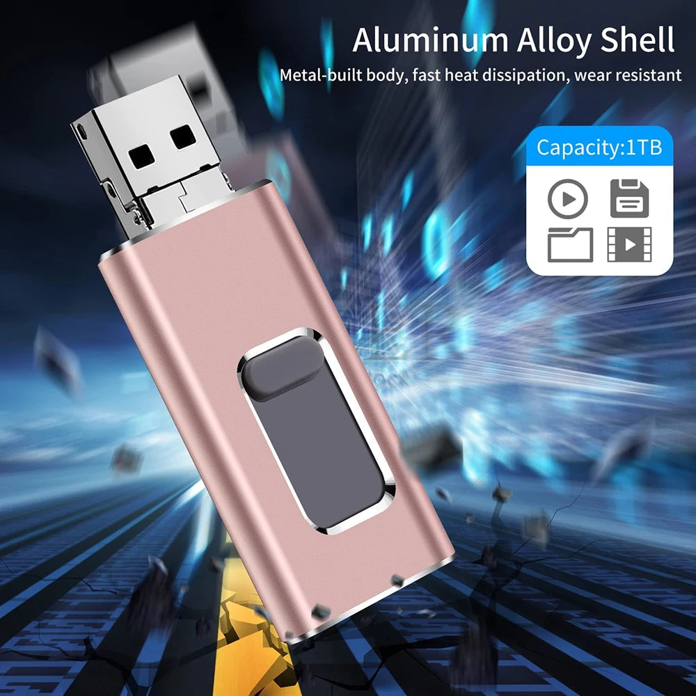 Clé USB 3-en-1 pour iPhone & Android – Stockage Externe 32 Go à 256 Go