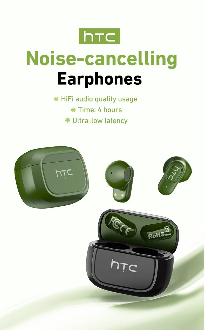 Écouteurs traducteurs IA HTC NE51 Bluetooth 5.3