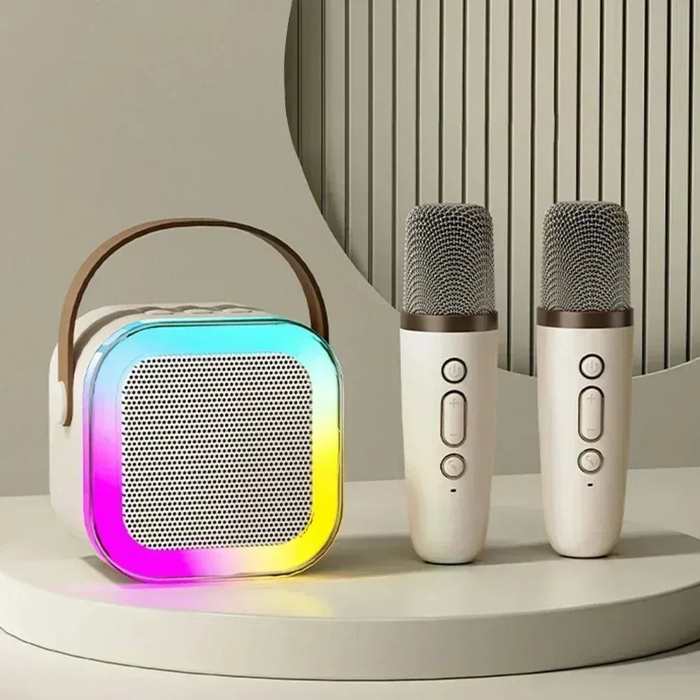 Mini Enceinte Karaoké Bluetooth RGB avec Micro(s) sans Fil