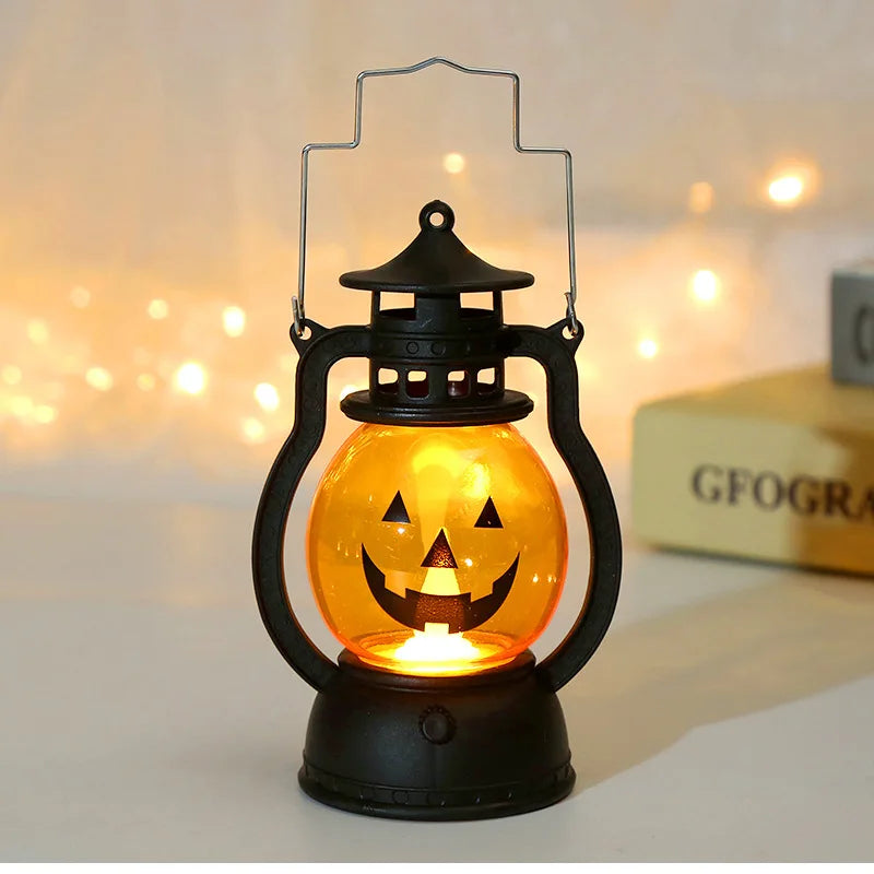 Lanterne LED Halloween – Citrouille & Fantôme