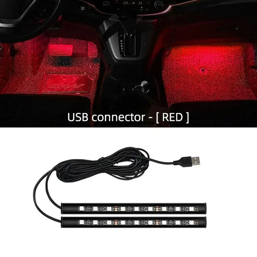 Bande LED Ambiance pour Voiture – Éclairage Décoratif Sol USB