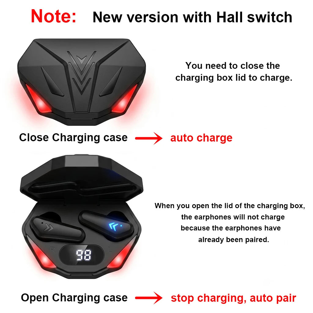 Écouteurs Sans Fil avec Écran LED Tactile – Bluetooth, Affichage Batterie