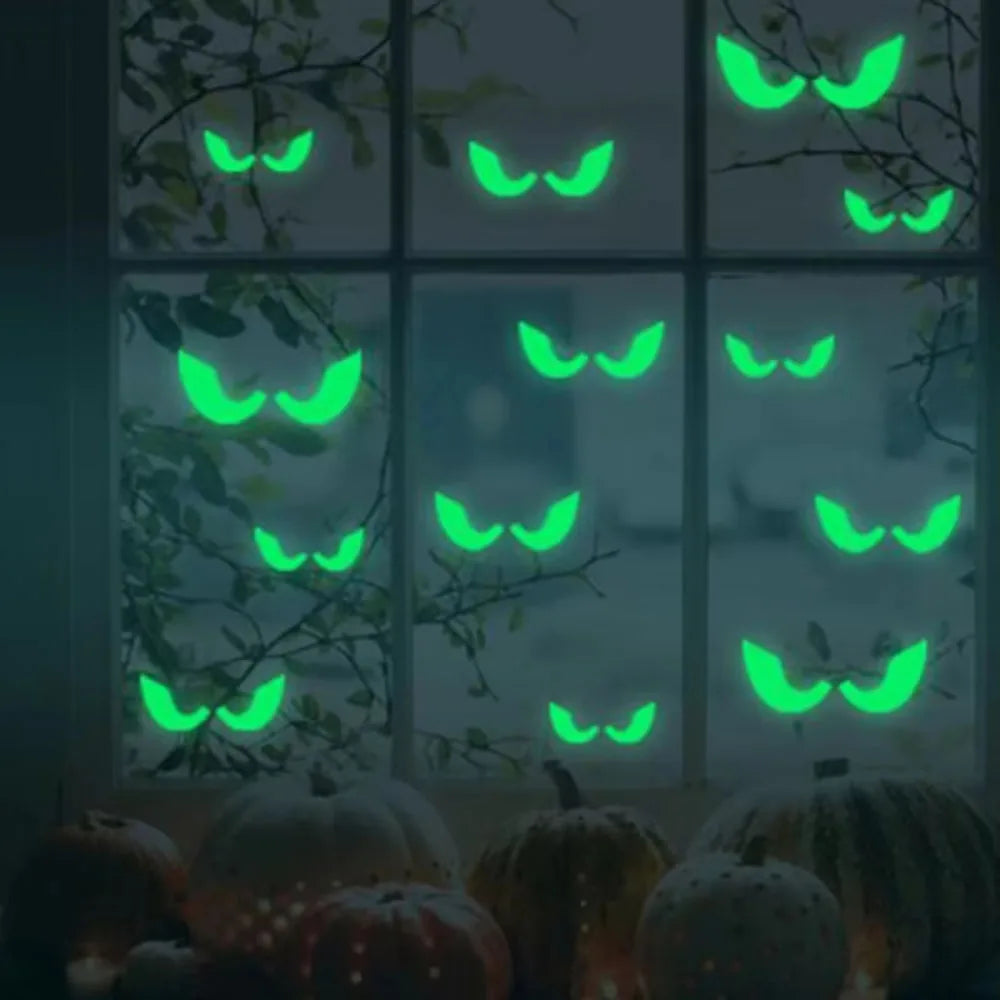 Stickers Lumineux Halloween – Fantômes, Citrouilles, Chauves-souris ou Yeux
