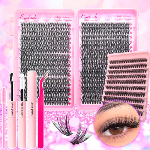 Kit d'extension de Cils -Cils ,Pince & Applicateur