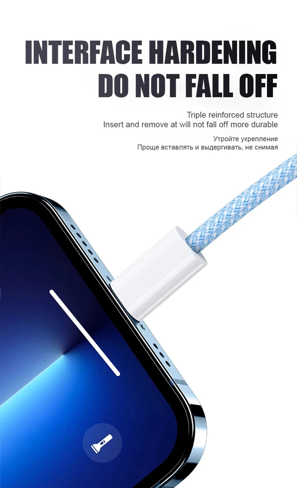 Câble USB-C Tressé Charge Rapide 35W – Compatible iPhone 15, Android & MacBook