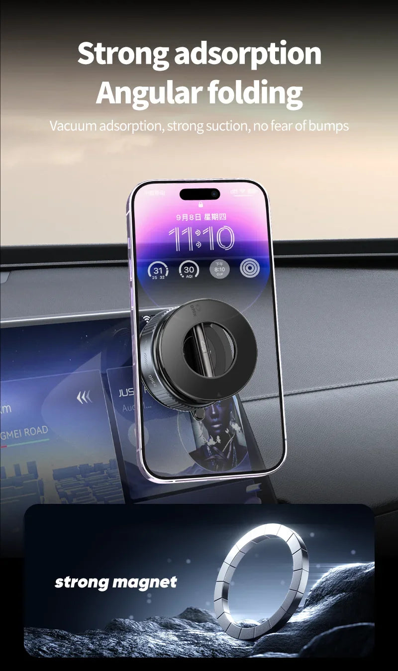 Support Téléphone Magnétique Multi-Angles – Ventouse Puissante, Bureau & Voiture