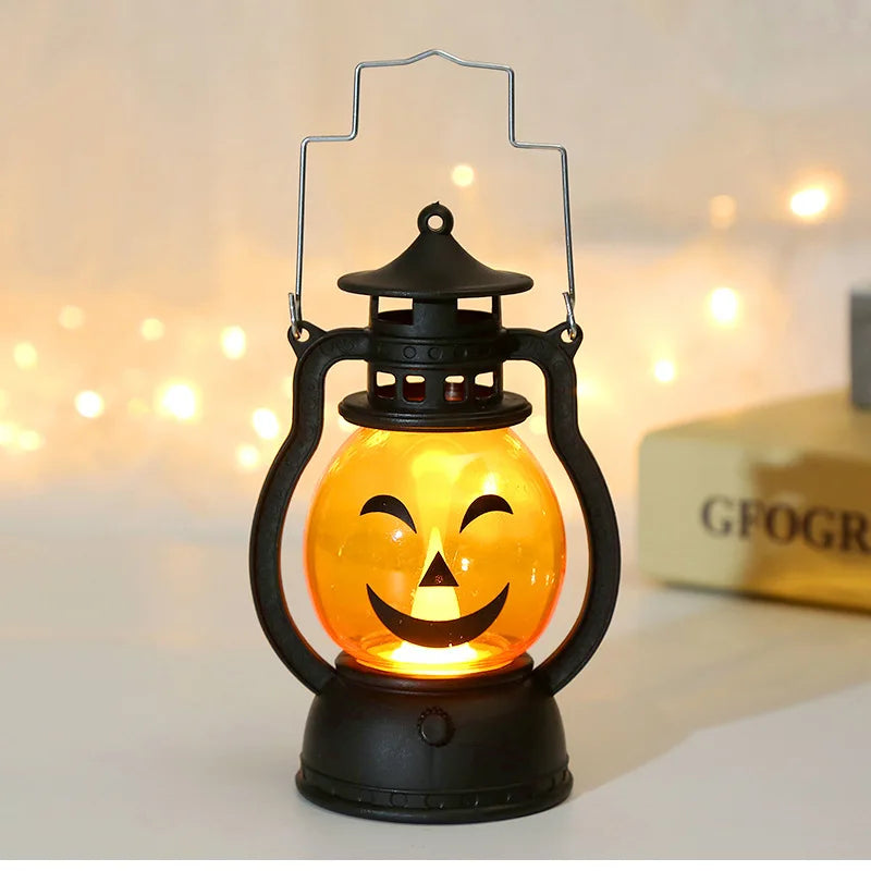 Lanterne LED Halloween – Citrouille & Fantôme
