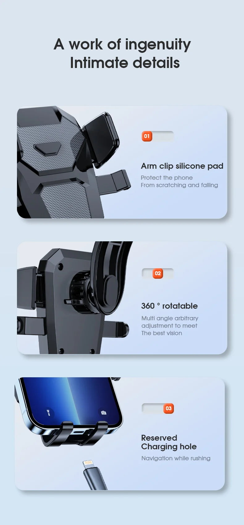 Support Téléphone Voiture à Ventouse Universel – Pare-Brise & Tableau de Bord