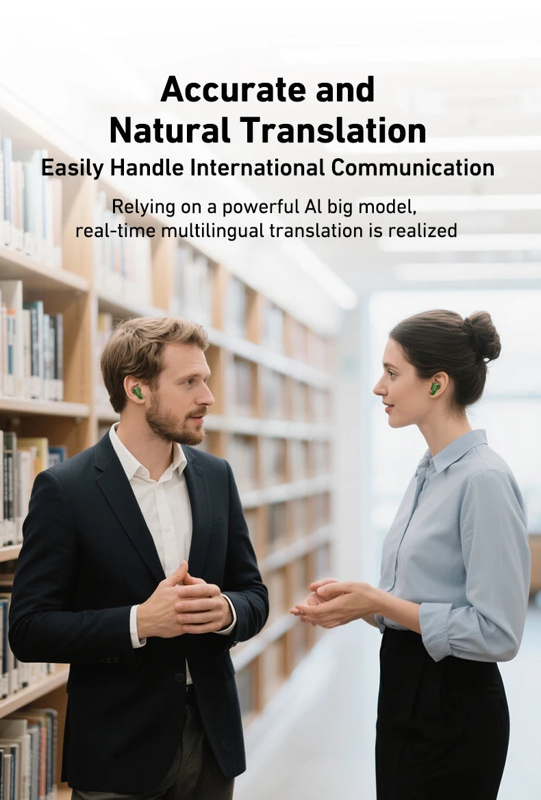 Écouteurs traducteurs IA HTC NE51 Bluetooth 5.3